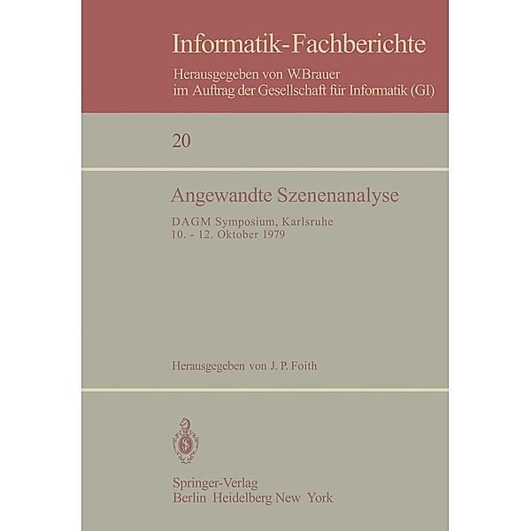 Angewandte Szenenanalyse / Informatik-Fachberichte Bd.20