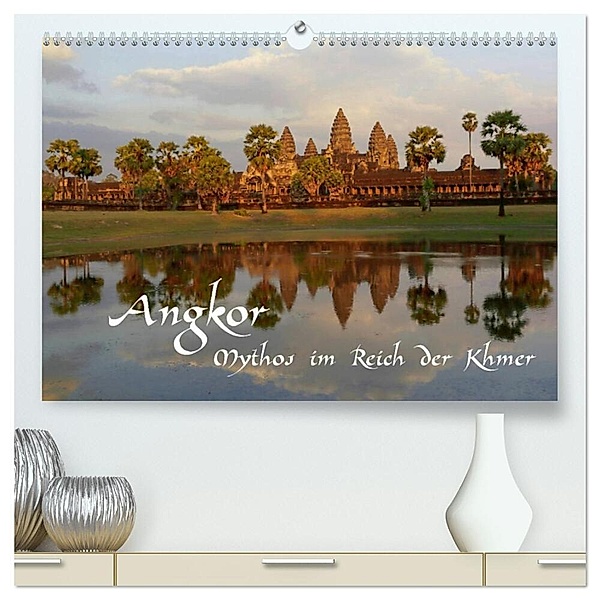 Angkor - Mythos im Reich der Khmer (hochwertiger Premium Wandkalender 2025 DIN A2 quer), Kunstdruck in Hochglanz, Calvendo, Alexander Nadler M.A.
