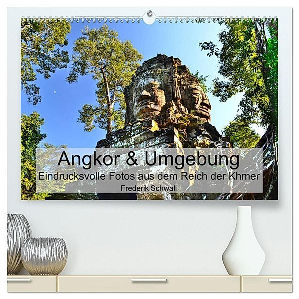 Angkor & Umgebung - Eindrucksvolle Fotos aus dem Reich der Khmer (hochwertiger Premium Wandkalender 2025 DIN A2 quer), Kunstdruck in Hochglanz, Calvendo, Frederik Schwall