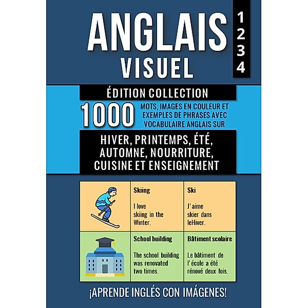 Anglais Visuel - Edition Collection - 1.000 mots, 1.000 images colorées et 1.000 phrases bilingues avec vocabulaire en Anglais / Anglais Visuel, Mike Lang
