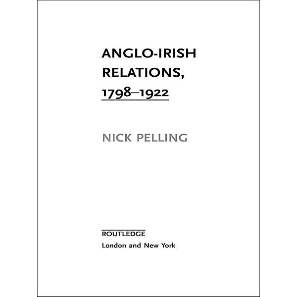 Anglo-Irish Relations, Nick Pelling