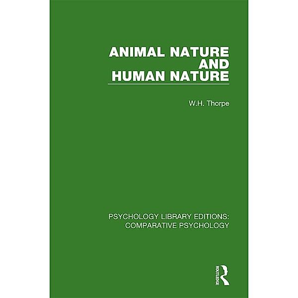 Animal Nature and Human Nature, W. H. Thorpe