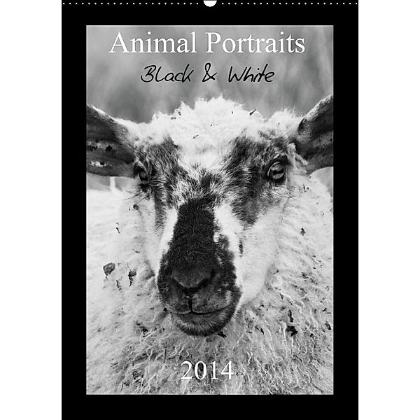 Animal Portraits Black & White 2014 AT Version (Wandkalender 2014 DIN A2 hoch), Peter Hebgen