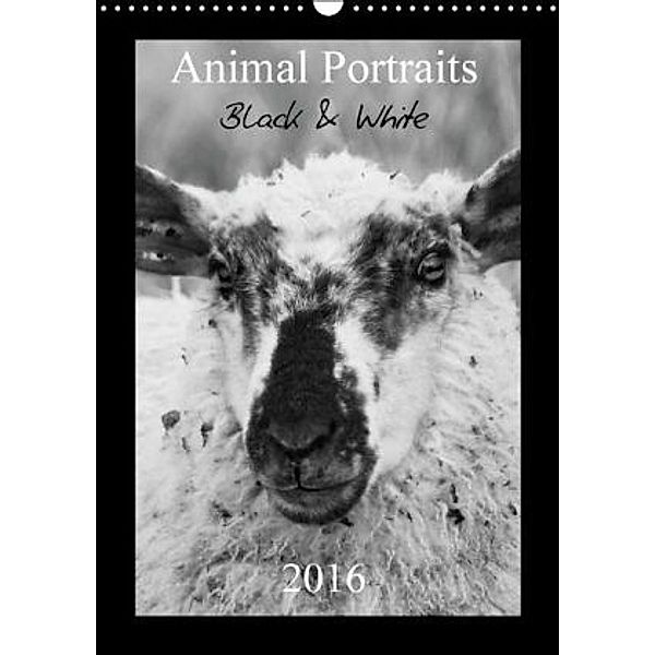 Animal Portraits Black & White 2016 CH Version (Wandkalender 2016 DIN A3 hoch), Peter Hebgen