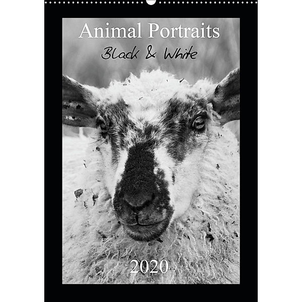 Animal Portraits Black & White 2020 CH Version (Wandkalender 2020 DIN A2 hoch), Peter Hebgen