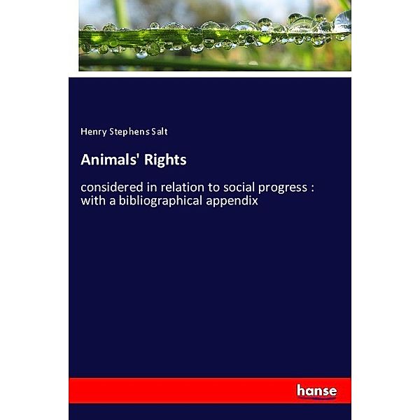 Animals' Rights, Henry Stephens Salt