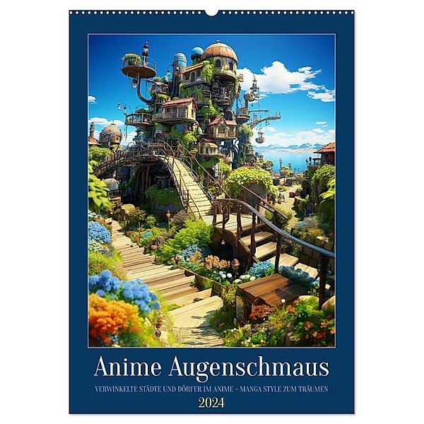 Anime Augenschmaus (Wandkalender 2024 DIN A2 hoch), CALVENDO Monatskalender, Kerstin Waurick