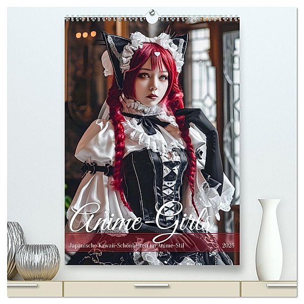 Anime-Girls - Japanische Kawaii-Schönheiten im Anime-Stil (hochwertiger Premium Wandkalender 2025 DIN A2 hoch), Kunstdruck in Hochglanz, Calvendo, Anja Frost
