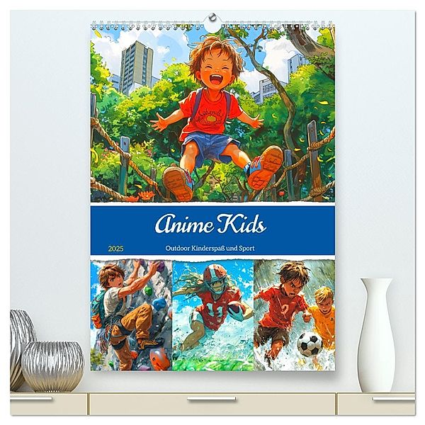 Anime Kids. Outdoor Kinderspaß und Sport (hochwertiger Premium Wandkalender 2025 DIN A2 hoch), Kunstdruck in Hochglanz, Calvendo, Rose Hurley