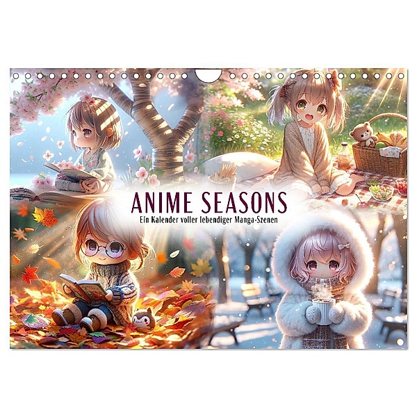 Anime Seasons: Ein Kalender voller lebendiger Manga-Szenen (Wandkalender 2025 DIN A4 quer), CALVENDO Monatskalender, Calvendo, artefacti