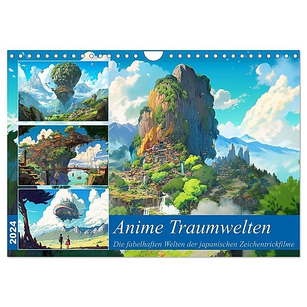 Anime Traumwelten (Wandkalender 2024 DIN A4 quer), CALVENDO Monatskalender, Kerstin Waurick
