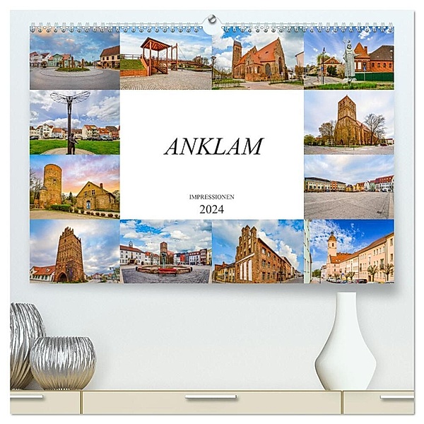 Anklam Impressionen (hochwertiger Premium Wandkalender 2024 DIN A2 quer), Kunstdruck in Hochglanz, Dirk Meutzner