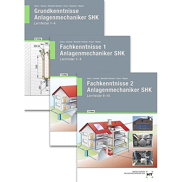 Anlagenmechaniker SHK / Das Gesellenstück - Anlagenmechaniker SHK, 3 Bde., Josef Wagner, Eugen Übelacker, Peter Pusch, Henry Montaldo-Ventsam, Rainer Dommel, Joachim Albers