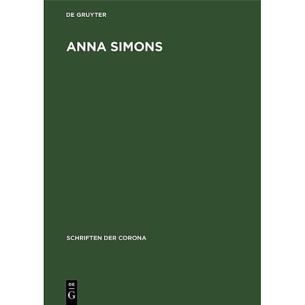 Anna Simons / Jahrbuch des Dokumentationsarchivs des österreichischen Widerstandes