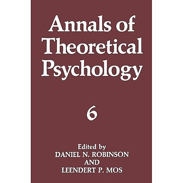 Annals of Theoretical Psychology / Annals of Theoretical Psychology Bd.6