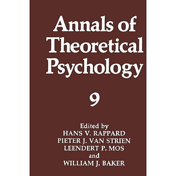 Annals of Theoretical Psychology / Annals of Theoretical Psychology Bd.9