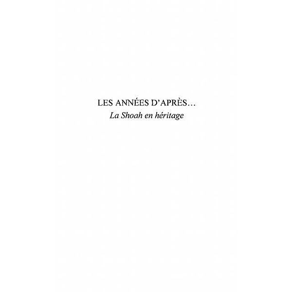 Annees d'apres Les... / Hors-collection, Collectif