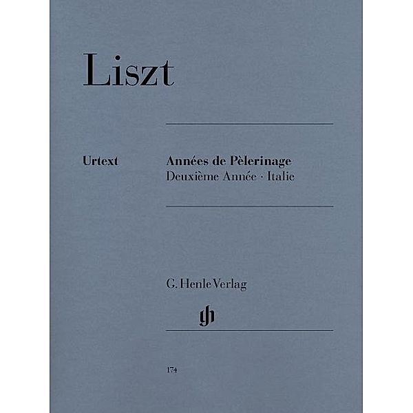 Annees de Pelerinage, Deuxieme Annee - Italie, Klavier, Franz - Années de Pèlerinage, Deuxième Année - Italie Liszt