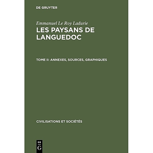 Annexes, sources, graphiques, Emmanuel Le Roy Ladurie
