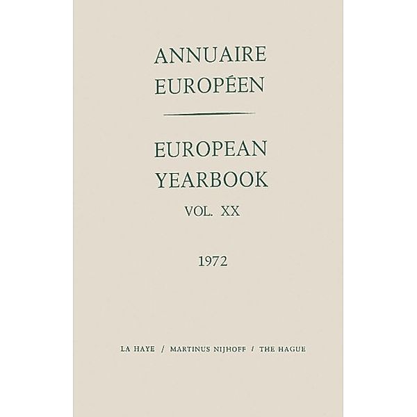 Annuaire Européen / European Year Book, Council of Europe Staff