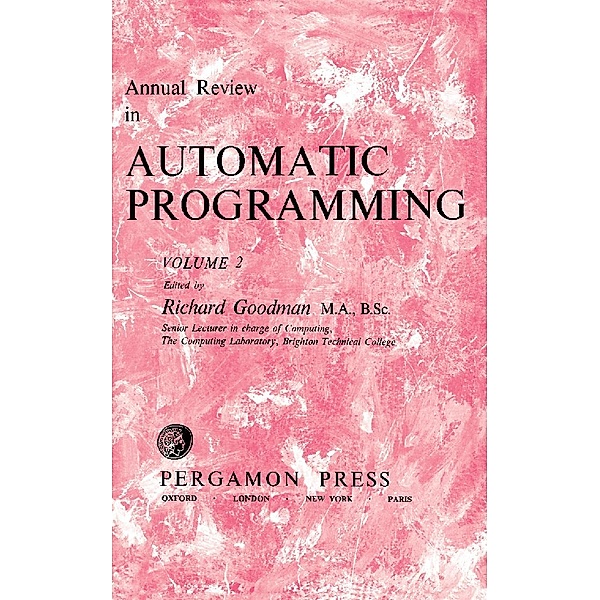 Annual Review in Automatic Programming