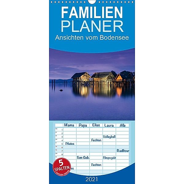 Ansichten vom Bodensee - Familienplaner hoch (Wandkalender 2021 , 21 cm x 45 cm, hoch), Klaus Hoffmann