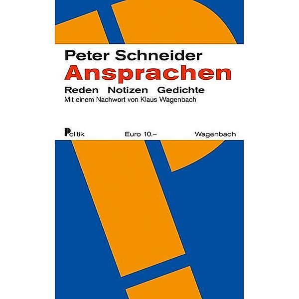 Ansprachen, Peter Schneider