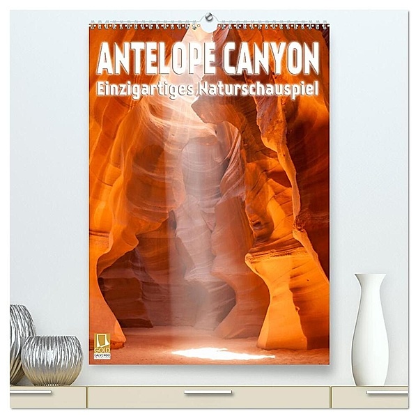 Antelope Canyon - Einzigartiges Naturschauspiel (hochwertiger Premium Wandkalender 2024 DIN A2 hoch), Kunstdruck in Hochglanz, Melanie Viola