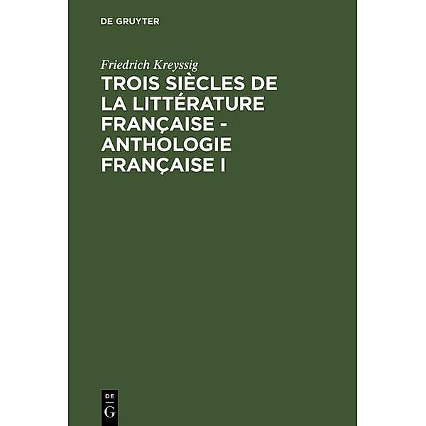 Anthologie française I, Friedrich Kreyssig