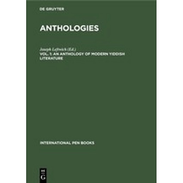 Anthologies / An Anthology of Modern Yiddish Literature