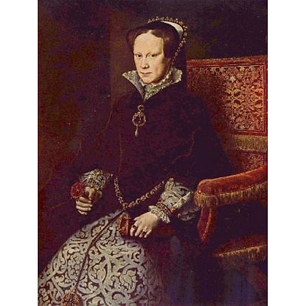 Anthonis Mor - Porträt der Königin Maria von England - 100 Teile (Puzzle)