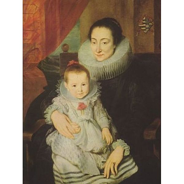 Anthonis van Dyck - Porträt der Marie Clarisse, Frau des Jan Woverius, mit ihrem Kinde - 2.000 Teile (Puzzle)
