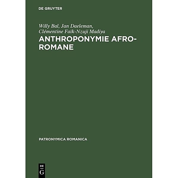 Anthroponymie afro-romane, Willy Bal, Jan Daeleman, Clementine Madiya Faik-Nzuji
