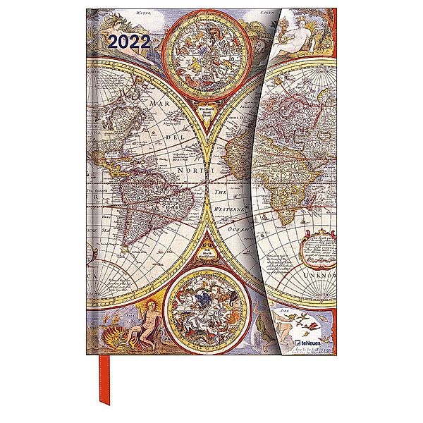 Antique Maps 2022 - Diary - Buchkalender - Taschenkalender - 16x22