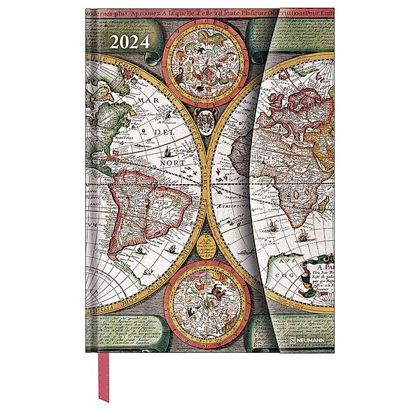 Antique Maps 2024 - Diary - Buchkalender - Taschenkalender - 16x22