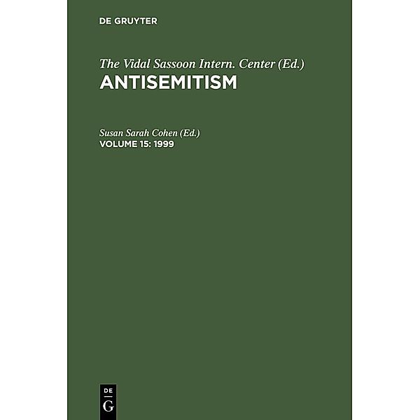 Antisemitism Volume 15