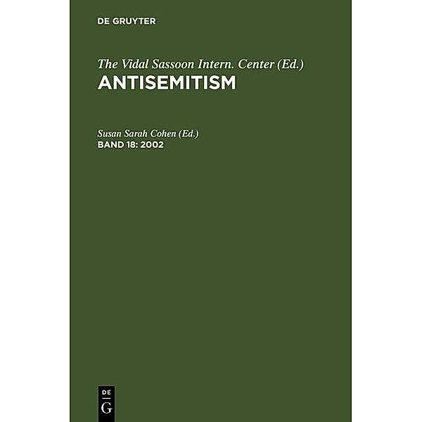 Antisemitism Volume 18 2002, Robert S. Wistrich