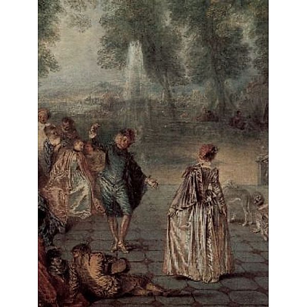 Antoine Watteau - Das Ballvergnügen (Les Plaisirs du bal), Detail - 100 Teile (Puzzle)