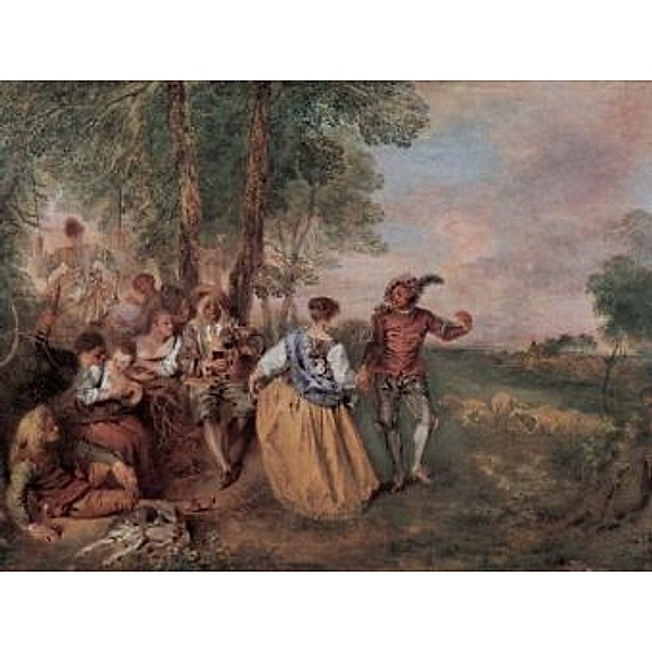 Antoine Watteau - Die Schäfer (Fêtes galantes) - 100 Teile (Puzzle)