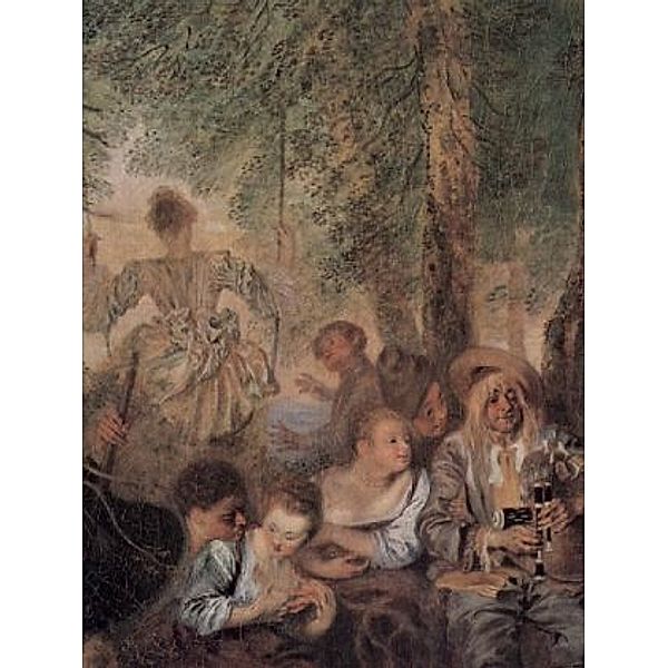 Antoine Watteau - Die Schäfer (Fêtes galantes), Detail - 100 Teile (Puzzle)