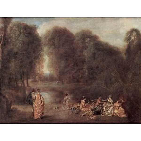Antoine Watteau - Die Zusammenkunft im Park - 1.000 Teile (Puzzle)