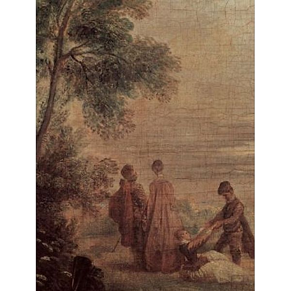Antoine Watteau - Treffen zur Jagd (Rendez-vous de chasse), Detail - 1.000 Teile (Puzzle)