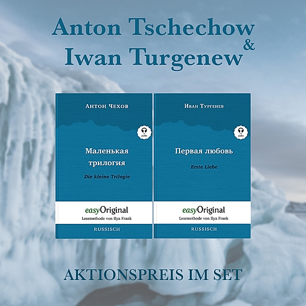 Anton Tschechow & Iwan Turgenew Hardcover (Bücher + Audio-Online) - Lesemethode von Ilya Frank, m. 2 Audio, m. 2 Audio, 2 Teile, Anton Pawlowitsch Tschechow, Iwan Turgenew
