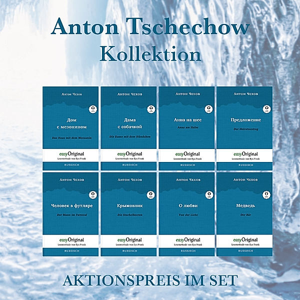 Anton Tschechow Kollektion (Bücher + 8 Audio-CDs) - Lesemethode von Ilya Frank, m. 8 Audio-CD, m. 8 Audio, m. 8 Audio, 8 Teile, Anton Pawlowitsch Tschechow