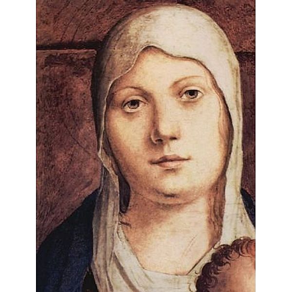 Antonello da Messina - Thronende Madonna, Fragment der Pala di San Cassiano, Kopf der Madonna - 100 Teile (Puzzle)