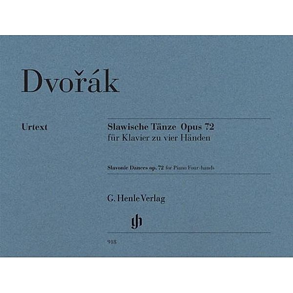 Antonín Dvorák - Slawische Tänze op. 72 für Klavier zu vier Händen, Antonin Dvorak