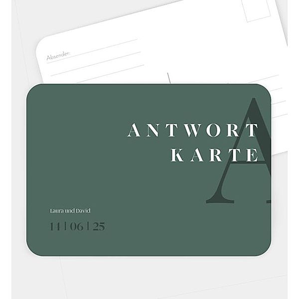 Antwortkarte Classic Romance, Postkarte quer (170 x 120mm)