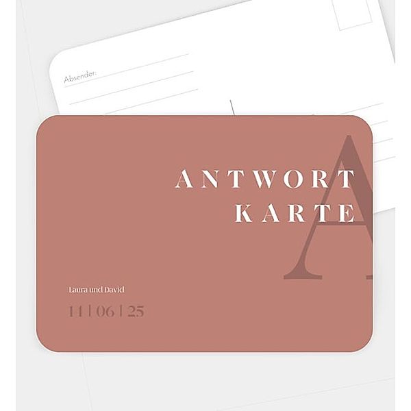 Antwortkarte Classic Romance, Postkarte quer (170 x 120mm)