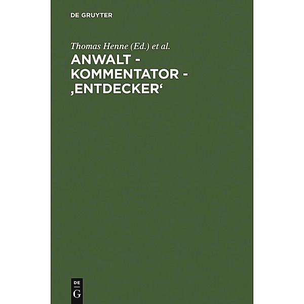 Anwalt - Kommentator - 'Entdecker'