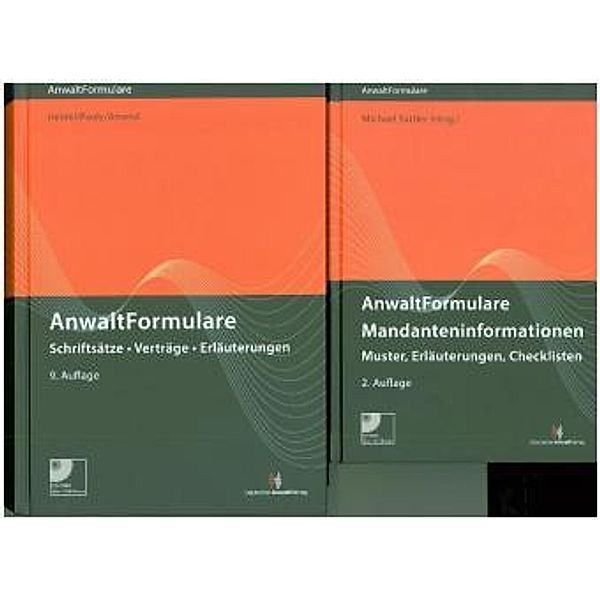 AnwaltFormulare / AnwaltFormulare Mandanteninformationen, 2 Bde., Wolfgang Werber, Katja Schmitz, Wolfgang Walchner, Wolfgang Würfel, Till Müller-Ibold, Wolfgang Knapp, Jour-Sch